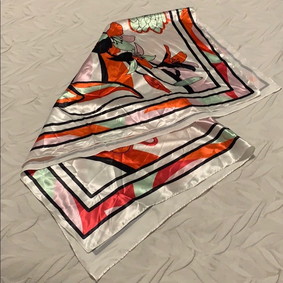ASOS colourful print silky scarf - Picture 4 of 6